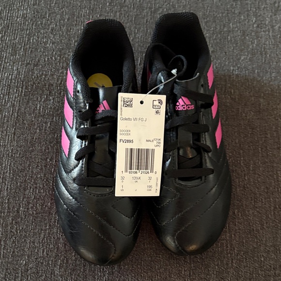 adidas Other - Adidas Cleats - Kids Black and Pink Sneakers